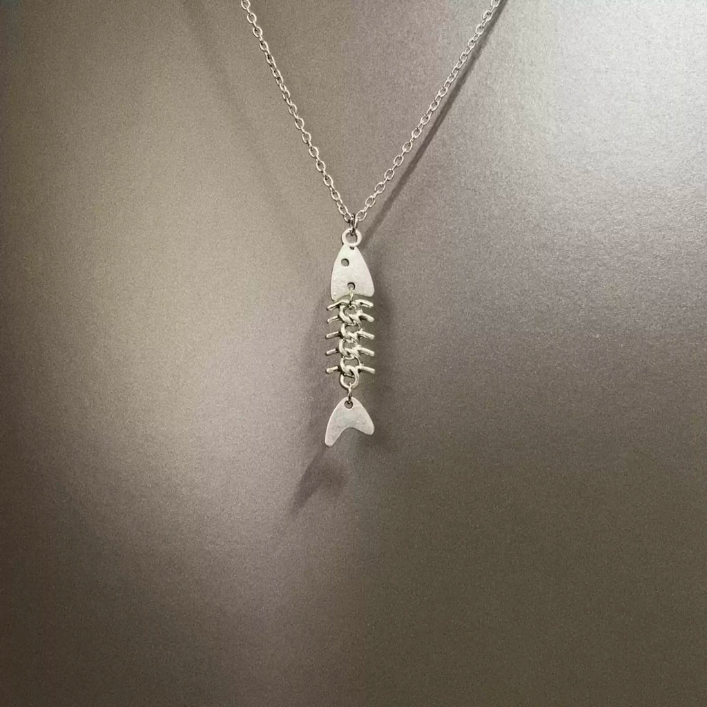 Vintage Small Fish Bones Necklace
