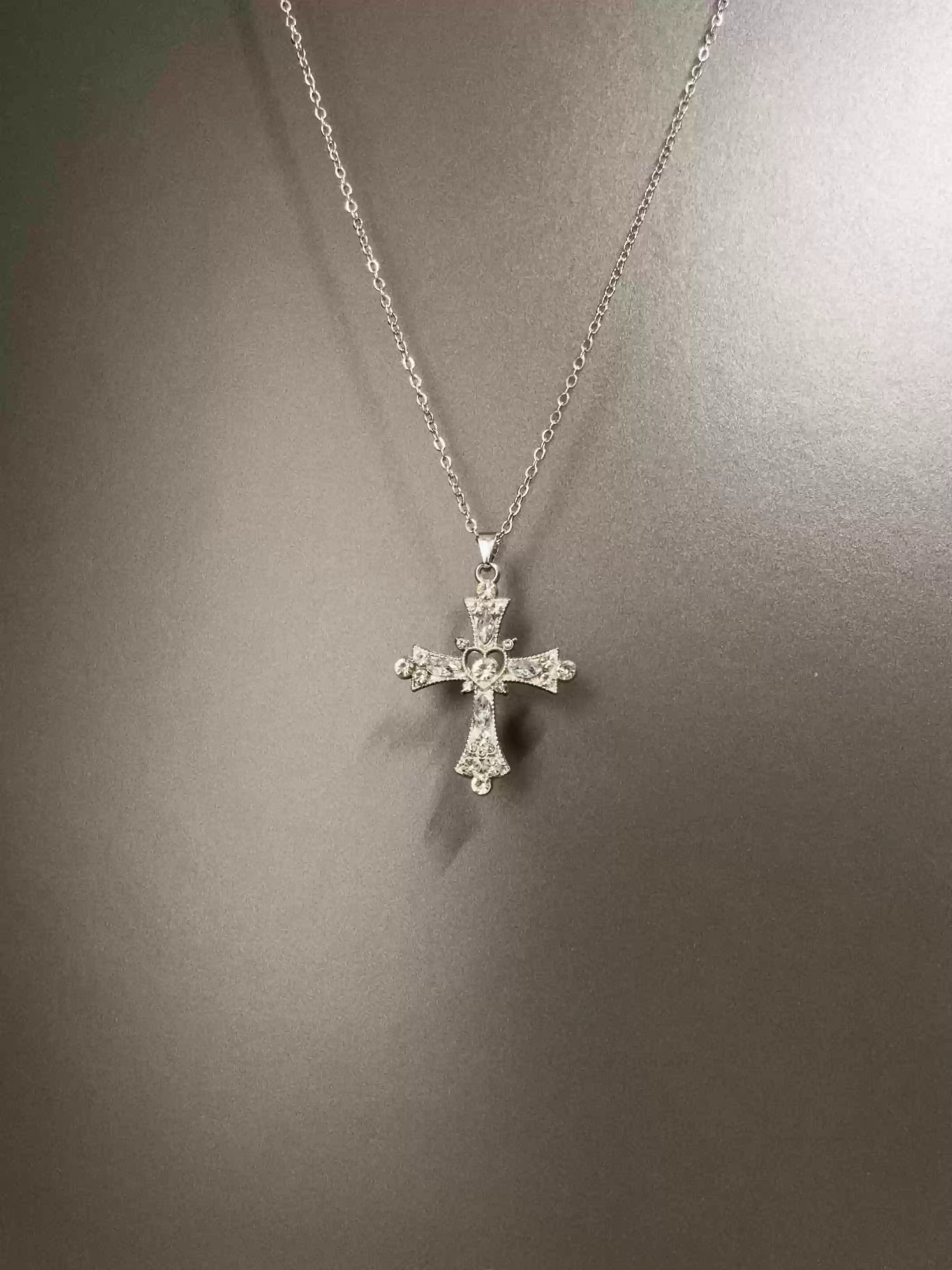 Vintage Loyal Love Cross Necklace
