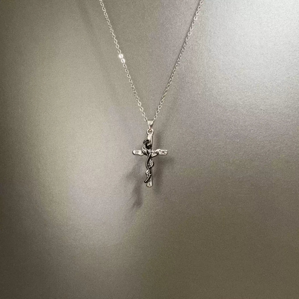 Vintage withered cross necklace