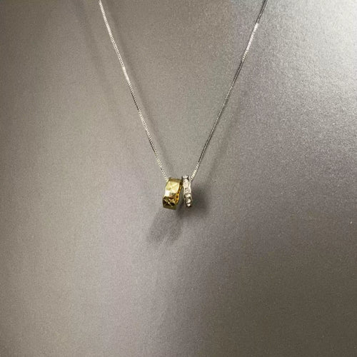 Vintage Closed Moon Twins Necklace
