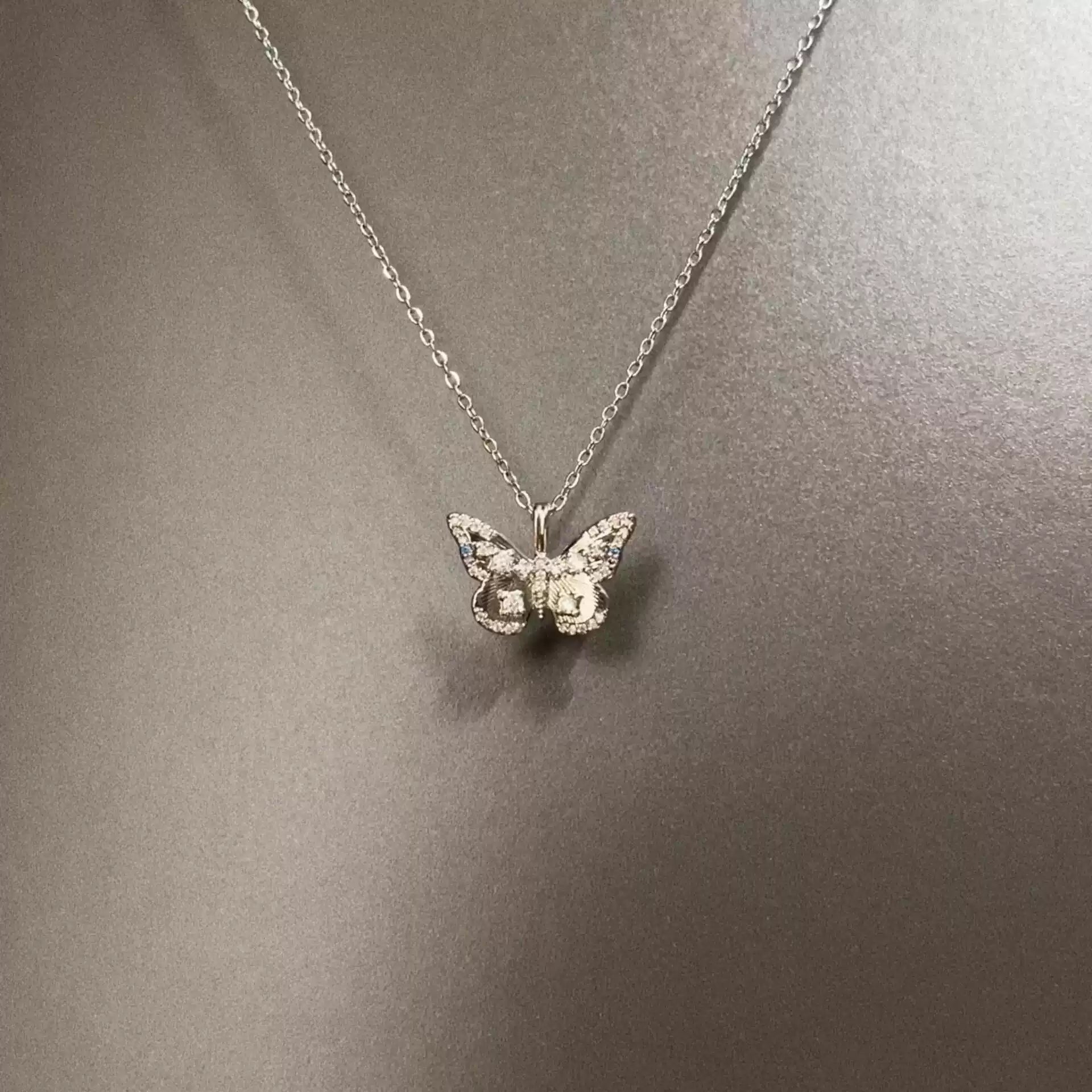 Vintage Dopamine butterfly necklace