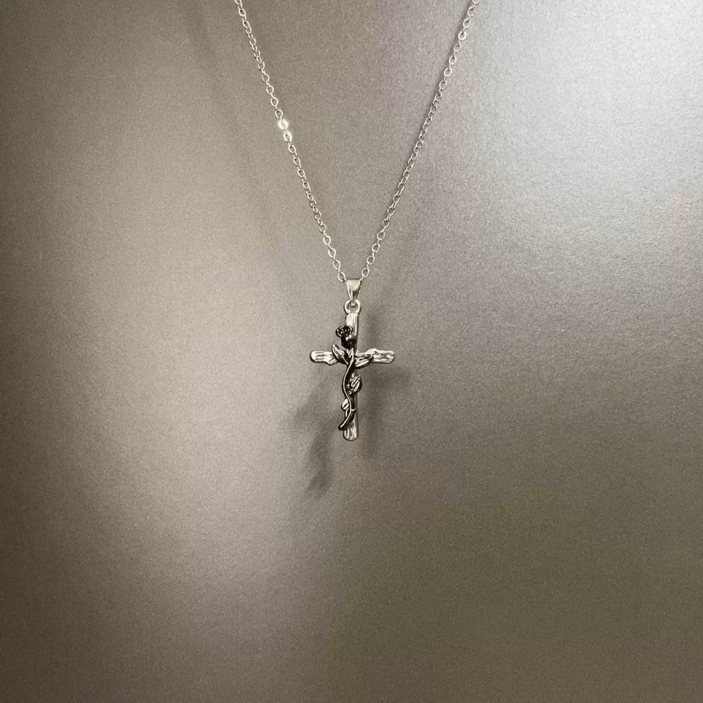 Vintage withered cross necklace