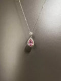 Vintage Pink Diamond Flowers Necklace