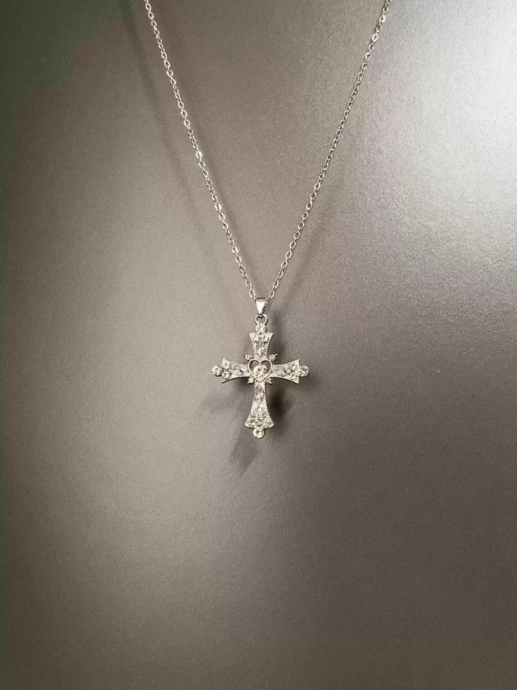 Vintage Loyal Love Cross Necklace